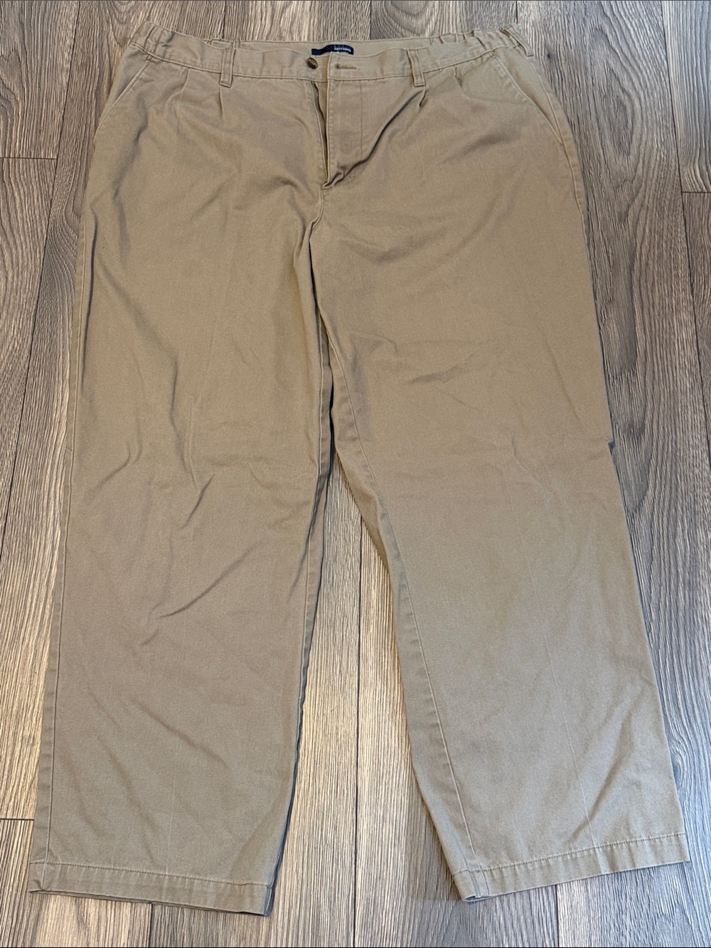 Basic Editions Tan Straight-Leg Chino Pants